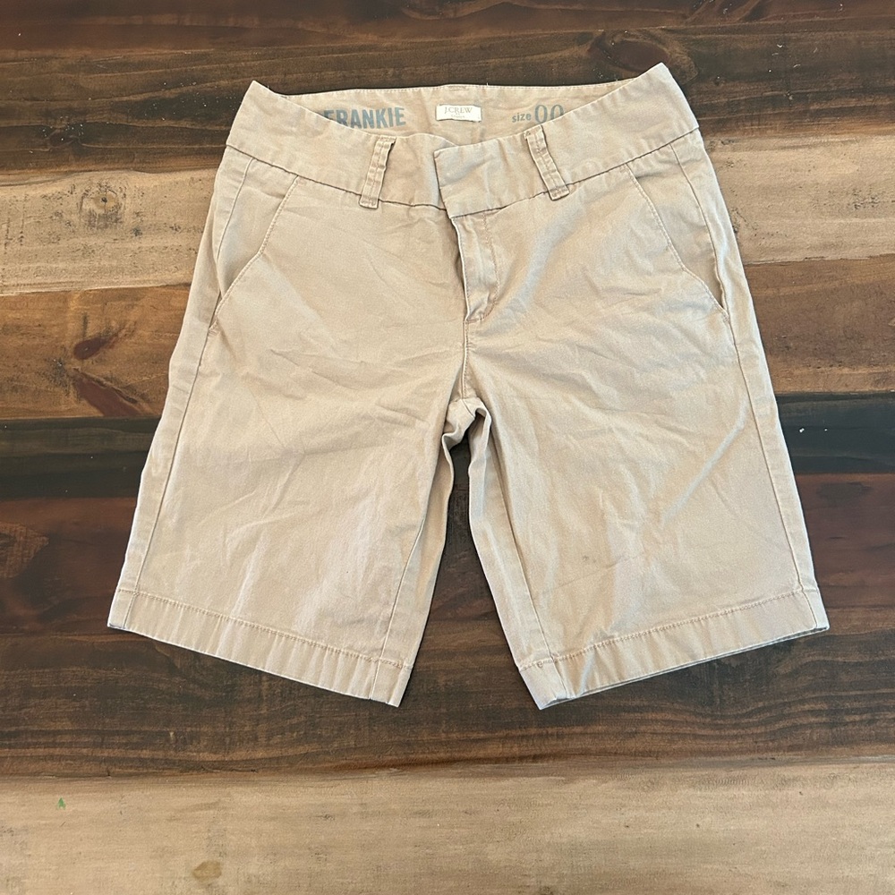J. Crew Tan Bermuda Shorts Cotton Blend Classic